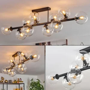 hofstein Gastor Plafonnier, Boule lumineuse Clair, 10 lumières* Lampes En Verre