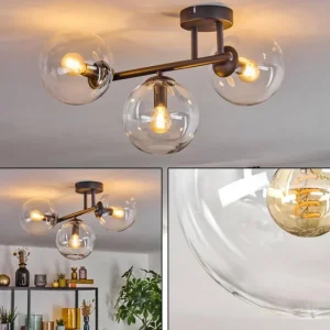 hofstein Gastor Plafonnier, Boule lumineuse Clair, 3 lumières* Lampes En Verre