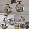 hofstein Gastor Plafonnier, Boule lumineuse Chrome, Fumé, 2 lumières* Lampes Modernes