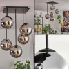 hofstein Gastor Plafonnier, Boule lumineuse Chrome, Fumé, 5 lumières* Lampes Modernes