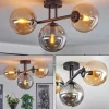 hofstein Gastor Plafonnier, Boule lumineuse Ambre, Fumé, 3 lumières* Lampes Modernes