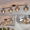 hofstein Gastor Plafonnier, Boule lumineuse Clair, Fumé, 4 lumières* Lampes Modernes