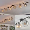 hofstein Gastor Plafonnier, Boule lumineuse Ambre, Clair, Fumé, 6 lumières* Lampes Modernes