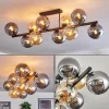 hofstein Gastor Plafonnier, Boule lumineuse Ambre, Fumé, 10 lumières* Lampes Modernes