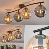 hofstein Gastor Plafonnier, Boule lumineuse Ambre, Fumé, 4 lumières* Lampes Modernes
