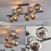 hofstein Gastor Plafonnier, Boule lumineuse Chrome, Fumé, 8 lumières* Lampes Modernes