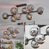 hofstein Gastor Plafonnier, Boule lumineuse Chrome, Fumé, 8 lumières* Lampes Modernes