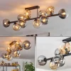 hofstein Gastor Plafonnier, Boule lumineuse Ambre, Clair, Fumé, 10 lumières* Lampes Modernes