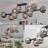 hofstein Gastor Plafonnier, Boule lumineuse Chrome, Fumé, 10 lumières* Lampes Modernes