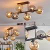 hofstein Gastor Plafonnier, Boule lumineuse Ambre, Fumé, 6 lumières* Lampes Modernes