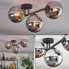 hofstein Gastor Plafonnier, Boule lumineuse Chrome, Fumé, 3 lumières* Lampes Modernes