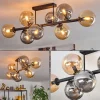 hofstein Gastor Plafonnier, Boule lumineuse Ambre, Fumé, 8 lumières* Lampes Modernes