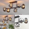 hofstein Gastor Plafonnier, Boule lumineuse Chrome, Clair, Fumé, 6 lumières* Lampes Modernes