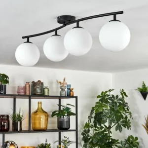 hofstein Gastor Plafonnier, Boule lumineuse Blanc, 4 lumières* Lampes En Verre