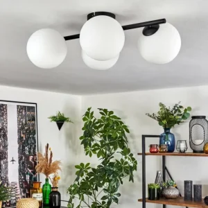 hofstein Gastor Plafonnier, Boule lumineuse Blanc, 4 lumières* Lampes En Verre