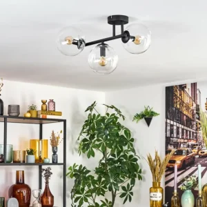 hofstein Gastor Plafonnier, Boule lumineuse Clair, 3 lumières* Lampes En Verre