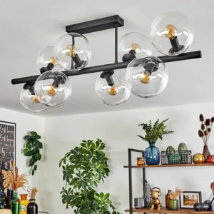 hofstein Gastor Plafonnier, Boule lumineuse Clair, 8 lumières* Lampes En Verre