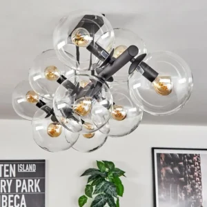 hofstein Gastor Plafonnier, Boule lumineuse Clair, 10 lumières* Lampes En Verre