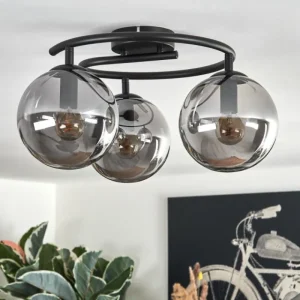 hofstein Gastor Plafonnier, Boule lumineuse 37 cm Fumé, 3 lumières* Lampes Modernes