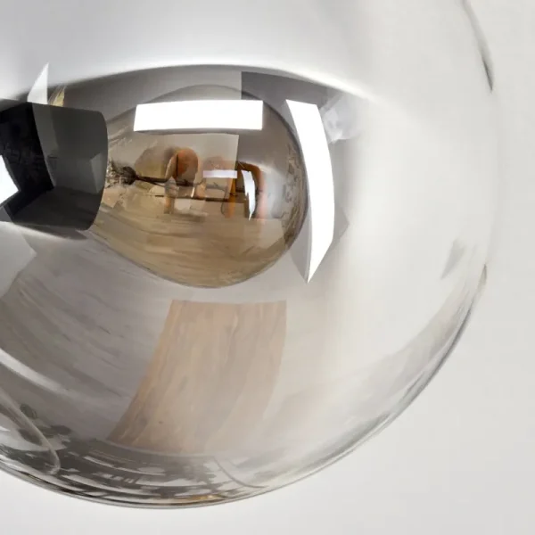 hofstein Gastor Plafonnier, Boule lumineuse Ambre, Clair, Fumé, 3 lumières* Lampes Modernes