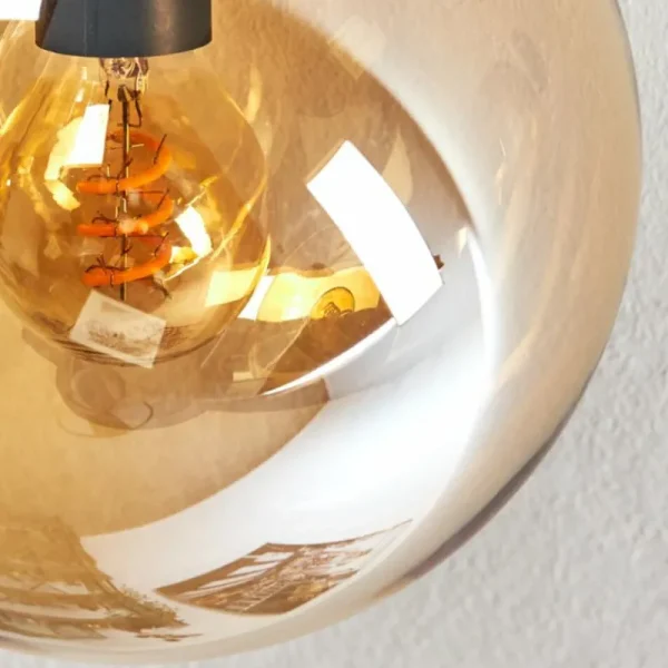 hofstein Gastor Plafonnier, Boule lumineuse Ambre, Clair, Fumé, 4 lumières* Lampes Modernes