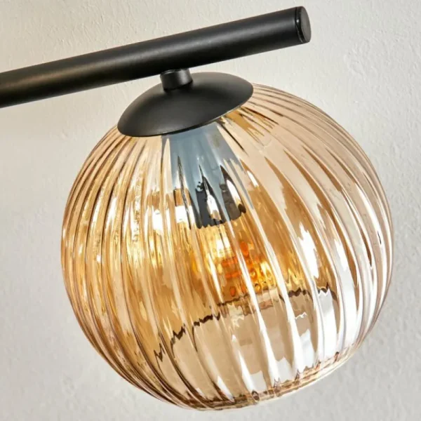 hofstein Gastor Plafonnier, Boule lumineuse Ambre, 5 lumières* Lampes Modernes