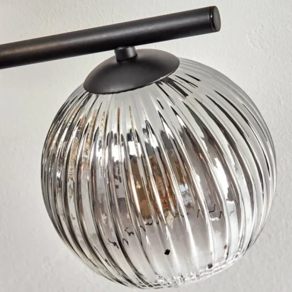hofstein Gastor Plafonnier, Boule lumineuse Ambre, Clair, Fumé, 5 lumières* Lampes Modernes