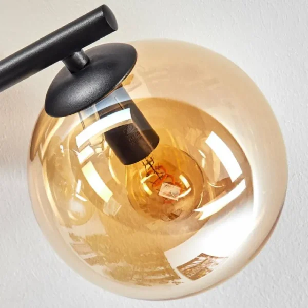 hofstein Gastor Plafonnier, Boule lumineuse Ambre, 3 lumières* Lampes En Verre