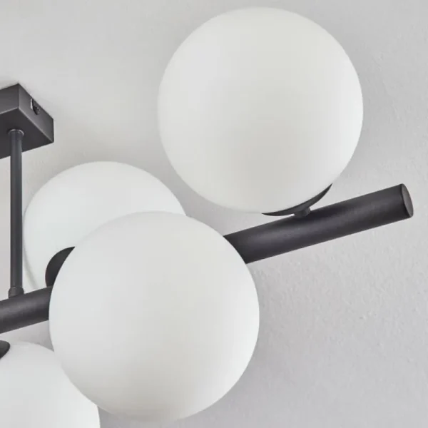 hofstein Gastor Plafonnier, Boule lumineuse Blanc, 8 lumières* Lampes En Verre