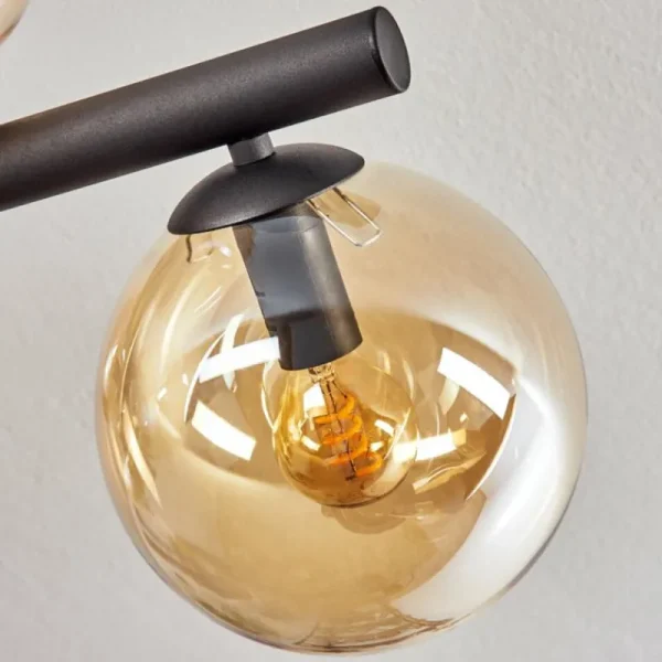 hofstein Gastor Plafonnier, Boule lumineuse Ambre, 10 lumières* Lampes En Verre