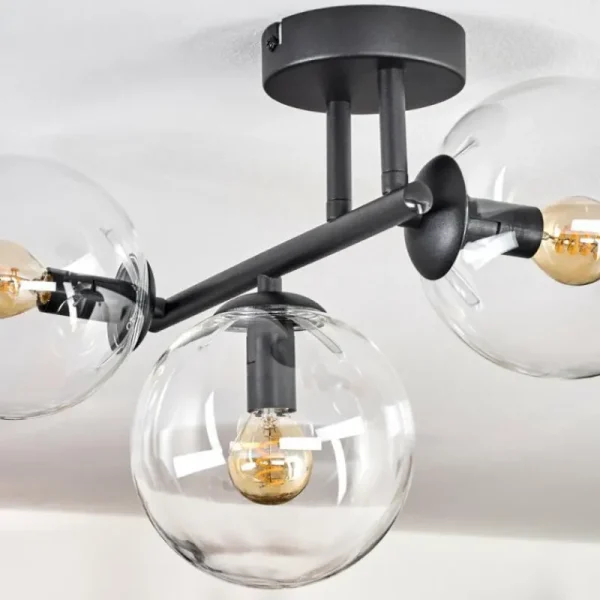 hofstein Gastor Plafonnier, Boule lumineuse Clair, 3 lumières* Lampes En Verre