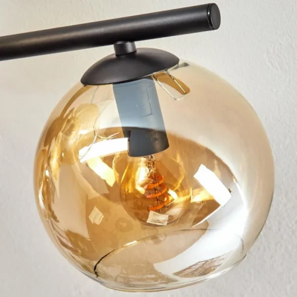 hofstein Gastor Plafonnier, Boule lumineuse Ambre, 5 lumières* Lampes En Verre