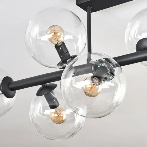 hofstein Gastor Plafonnier, Boule lumineuse Clair, 8 lumières* Lampes En Verre
