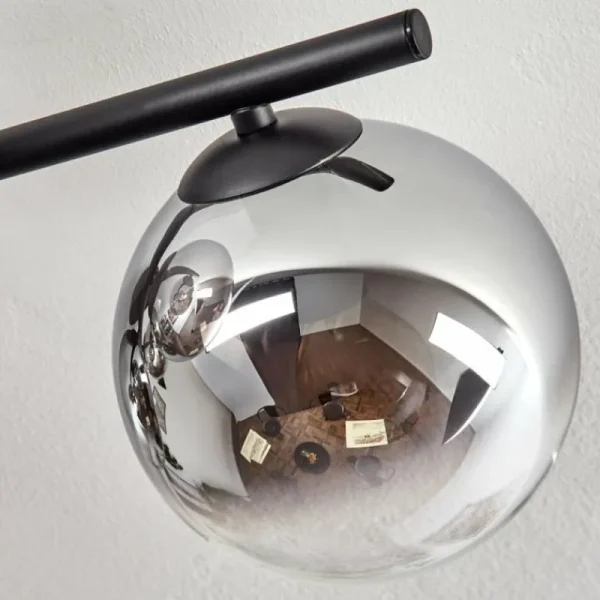 hofstein Gastor Plafonnier, Boule lumineuse Chrome, Clair, Fumé, 5 lumières* Lampes Modernes