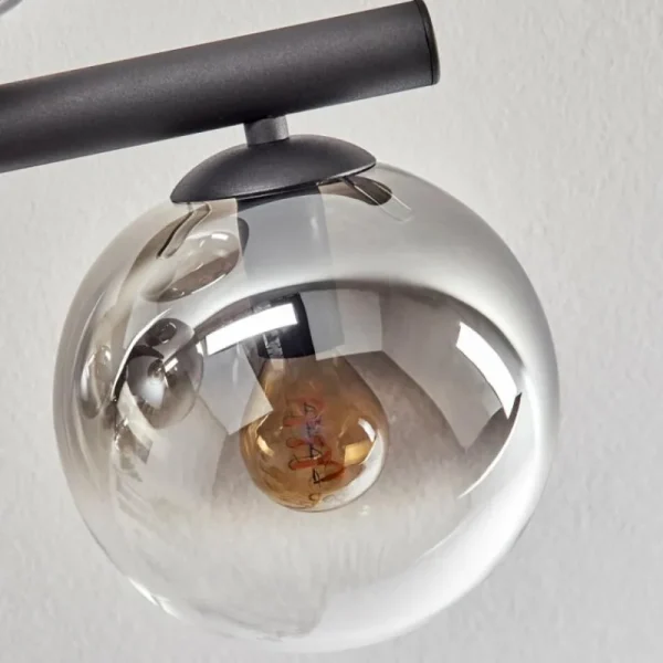 hofstein Gastor Plafonnier, Boule lumineuse Clair, Fumé, 10 lumières* Lampes Modernes