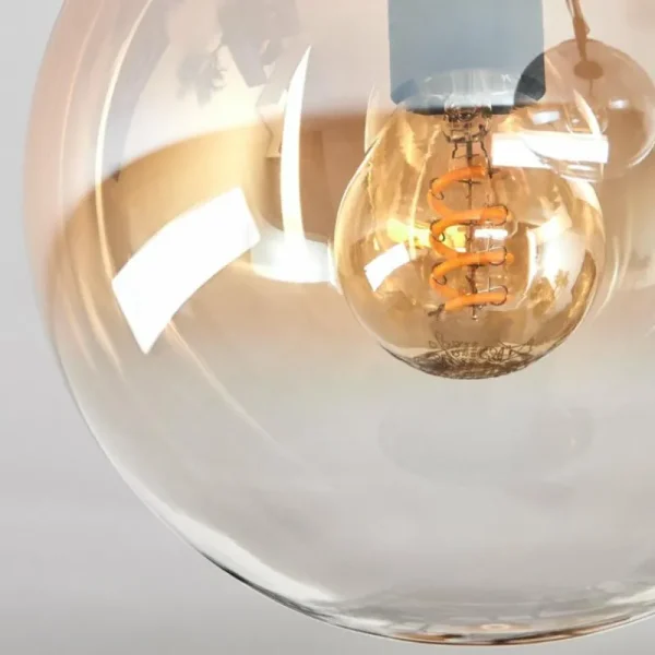 hofstein Gastor Plafonnier, Boule lumineuse Ambre, Clair, Fumé, 2 lumières* Lampes Modernes