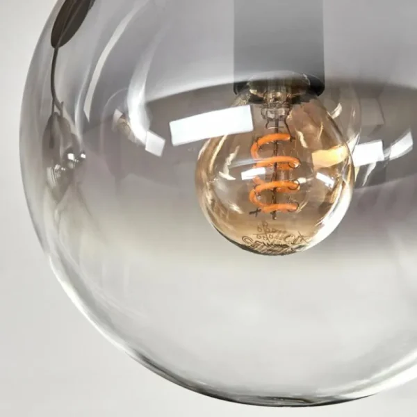 hofstein Gastor Plafonnier, Boule lumineuse Chrome, Clair, Fumé, 6 lumières* Lampes Modernes