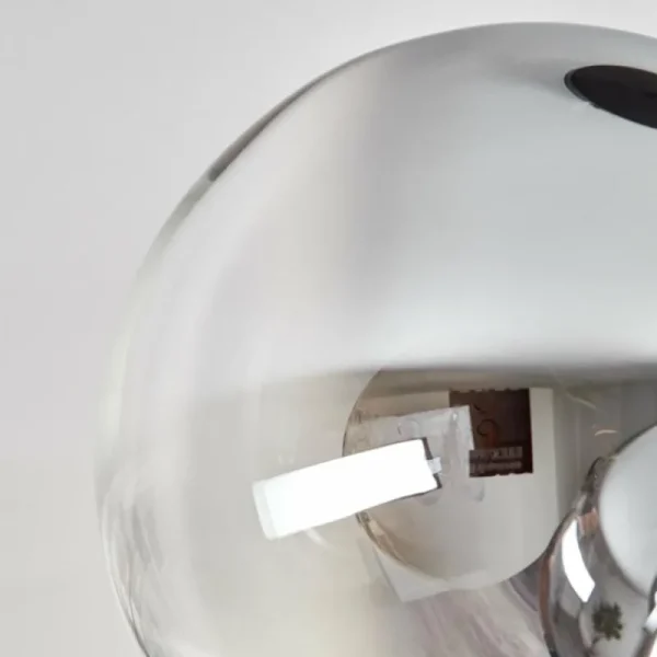 hofstein Gastor Plafonnier, Boule lumineuse Chrome, Clair, Fumé, 4 lumières* Lampes Modernes