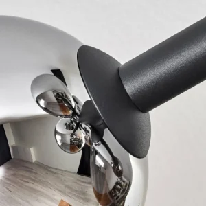 hofstein Gastor Plafonnier, Boule lumineuse Chrome, Fumé, 8 lumières* Lampes Modernes
