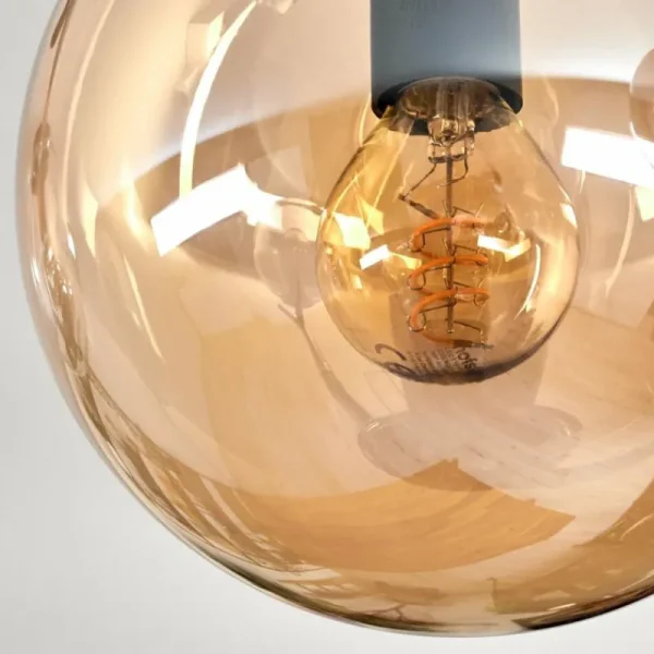 hofstein Gastor Plafonnier, Boule lumineuse Ambre, Clair, Fumé, 6 lumières* Lampes Modernes