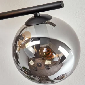 hofstein Gastor Plafonnier, Boule lumineuse Ambre, Fumé, 5 lumières* Lampes Modernes