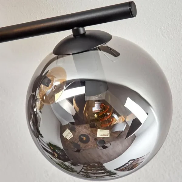 hofstein Gastor Plafonnier, Boule lumineuse Ambre, Fumé, 5 lumières* Lampes Modernes