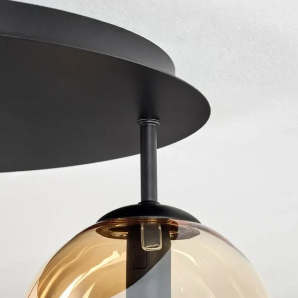 hofstein Gastor Plafonnier, Boule lumineuse 45 cm Ambre, Clair, Fumé, 5 lumières* Lampes Modernes