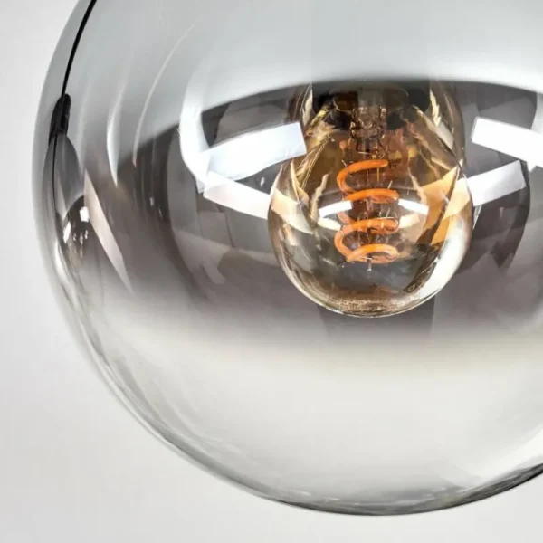 hofstein Gastor Plafonnier, Boule lumineuse Chrome, Clair, Fumé, 4 lumières* Lampes Modernes