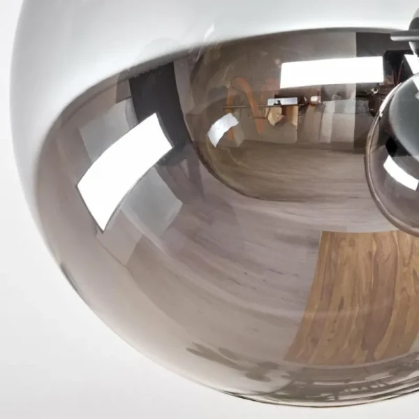 hofstein Gastor Plafonnier, Boule lumineuse Fumé, 3 lumières* Lampes Modernes