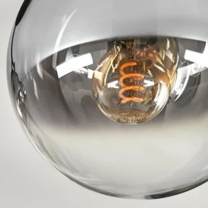 hofstein Gastor Plafonnier, Boule lumineuse Chrome, Clair, Fumé, 6 lumières* Lampes Modernes