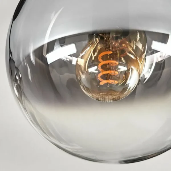 hofstein Gastor Plafonnier, Boule lumineuse Chrome, Clair, Fumé, 6 lumières* Lampes Modernes