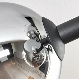 hofstein Gastor Plafonnier, Boule lumineuse Chrome, Clair, Fumé, 6 lumières* Lampes Modernes
