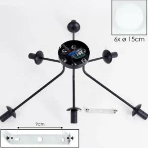 hofstein Gastor Plafonnier, Boule lumineuse Blanc, 6 lumières* Lampes En Verre