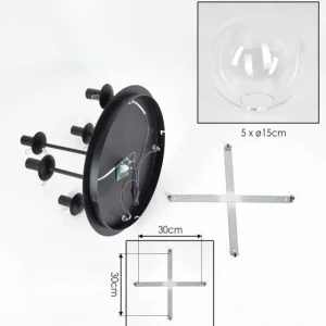 hofstein Gastor Plafonnier, Boule lumineuse 45 cm Clair, 5 lumières* Lampes En Verre